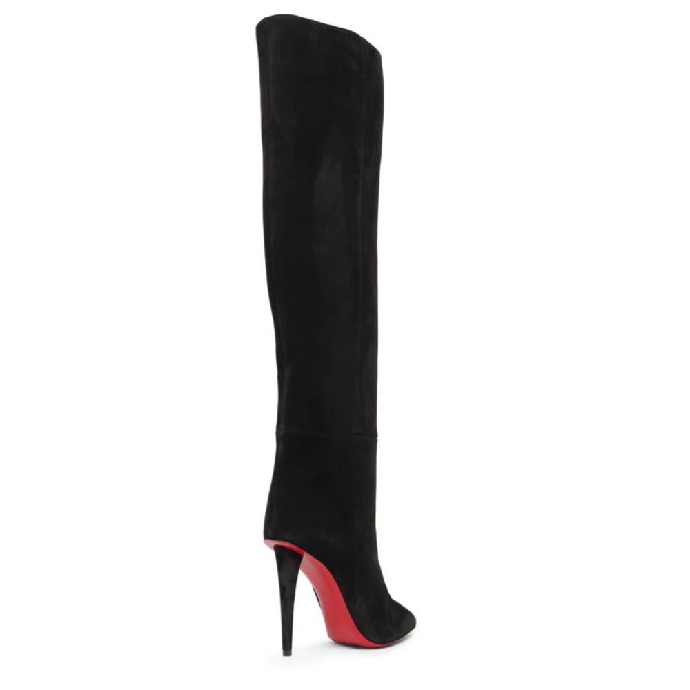 Christian Louboutin Astrilarge Botta 100 black suede size 37 1/2 - Picture 3 of 16